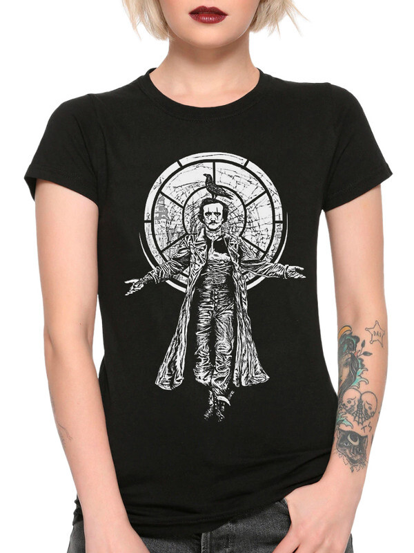 

Футболка женская Dream Shirts Эдгар Аллан По Арт черная M, Эдгар Аллан По Арт