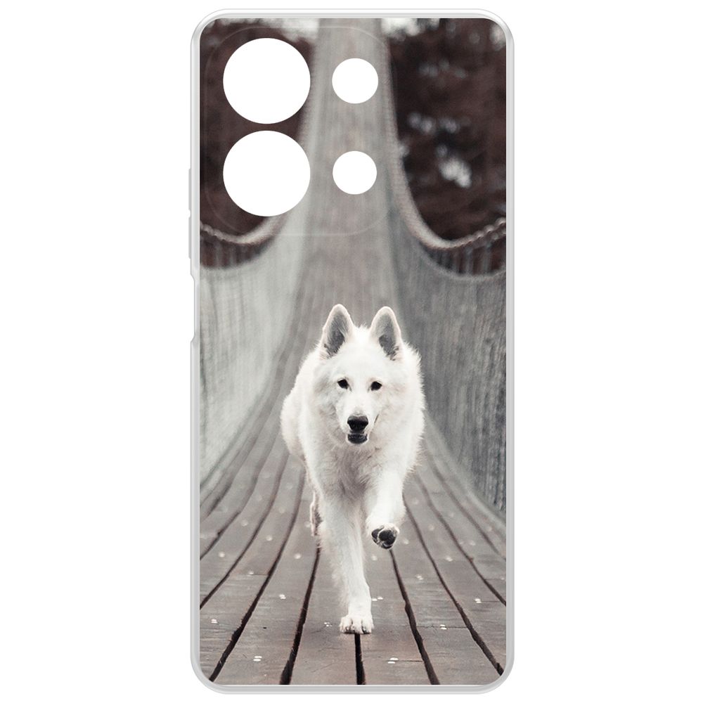 

Чехол-накладка Krutoff Clear Case Пес на мосту для Xiaomi Redmi Note 13 4G, Прозрачный