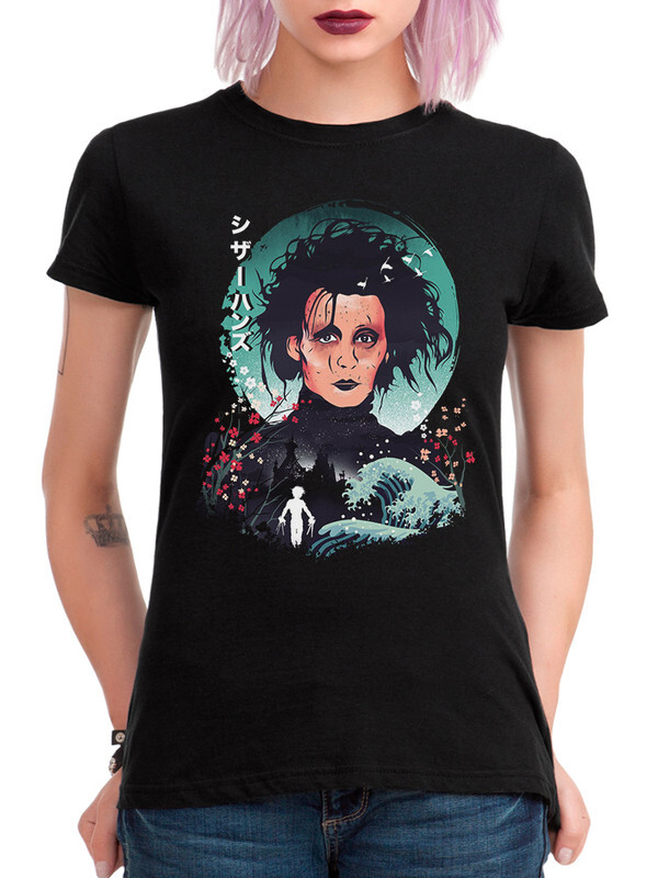 

Футболка женская Dream Shirts Эдвард Руки Ножницы черная S, Эдвард Руки Ножницы