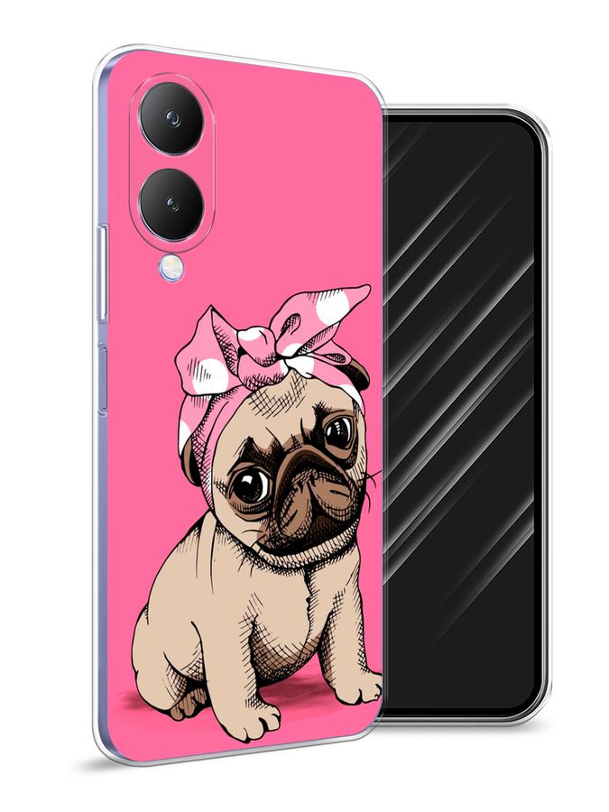 

Чехол Awog на Vivo Y17s "Dog Pin-Up", Розовый;бежевый, 269850-1