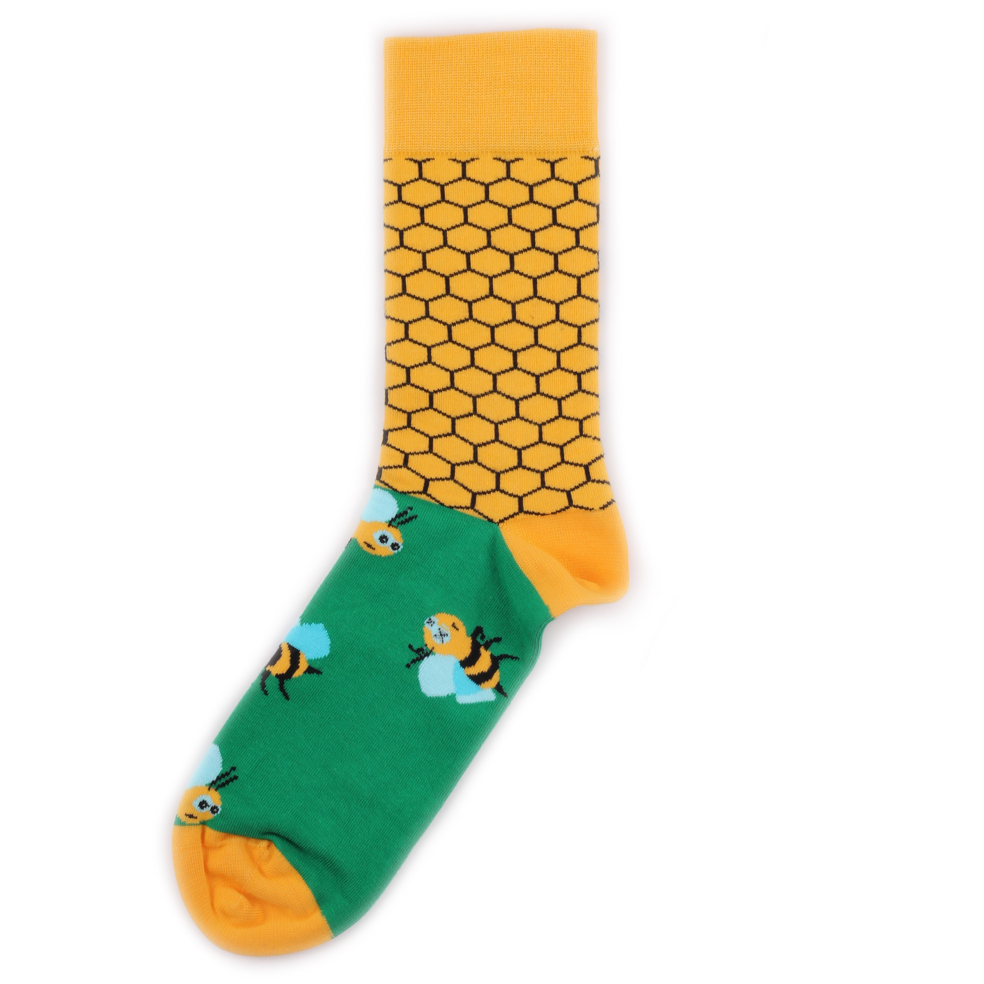 Носки унисекс St.Friday Socks BH_BeesGreenYellow разноцветные 36-38