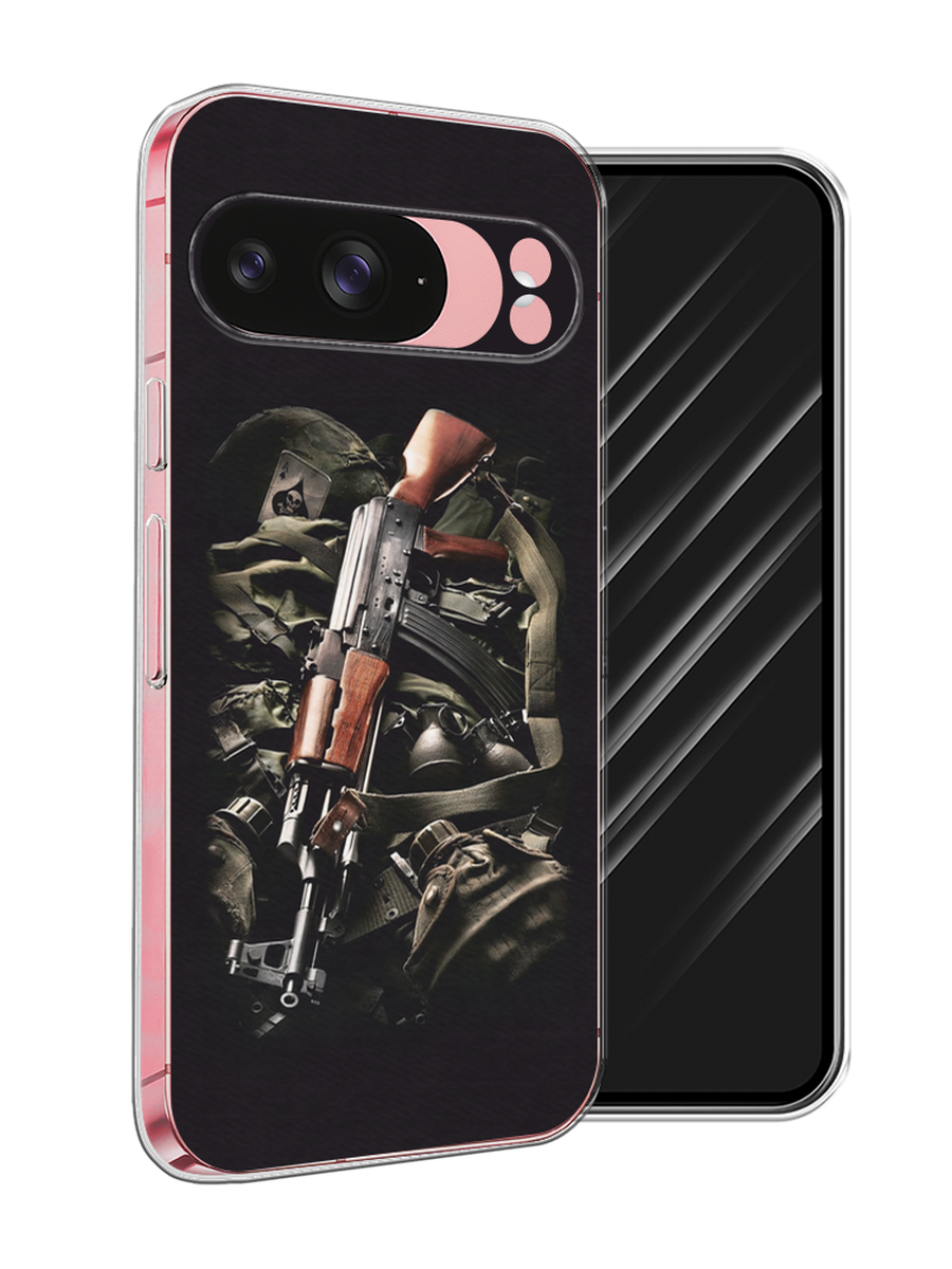 

Чехол Awog на Google Pixel 9 "Автомат", Черный;коричневый;серый, 271950-1