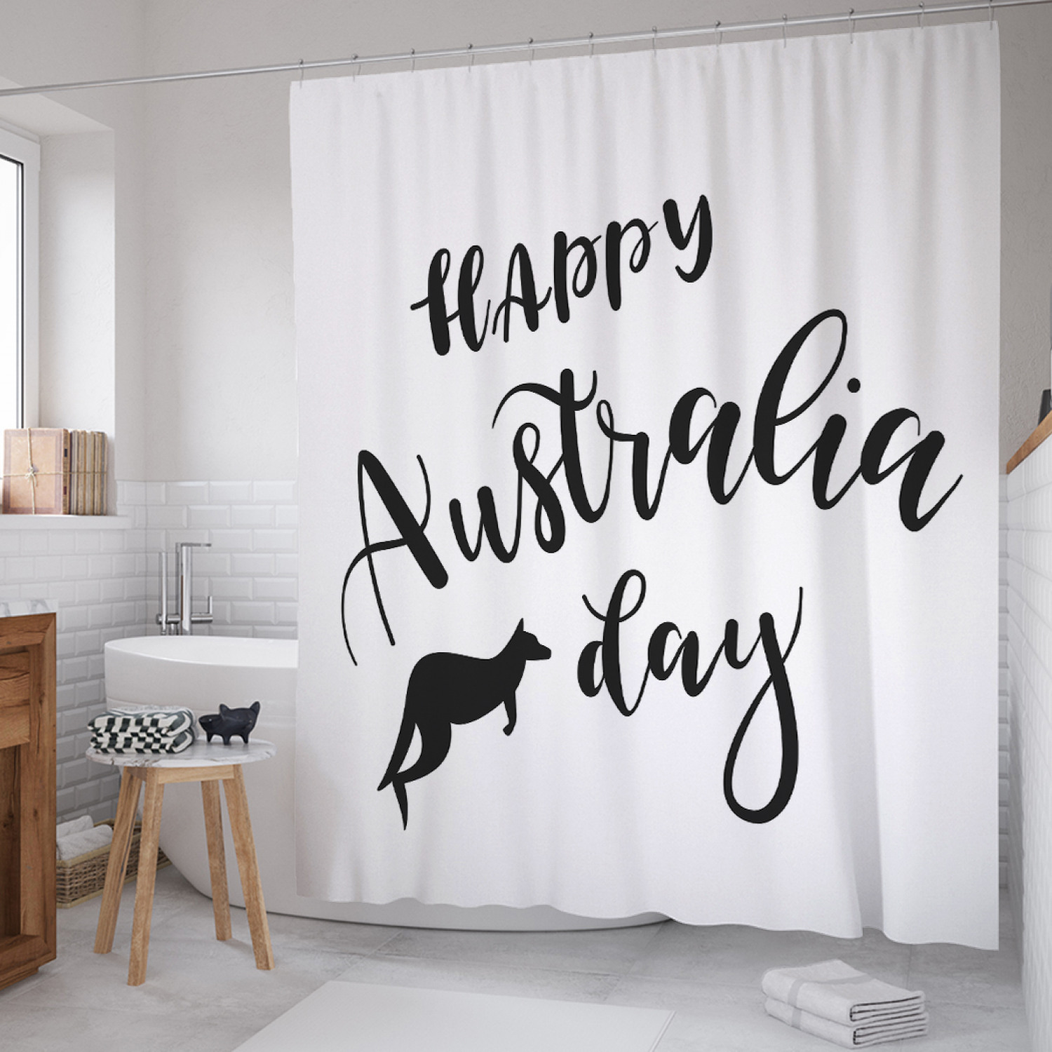 

Штора для ванной JoyArty "Праздник Австралии" из сатена, 180х200 см с крючками, Белый, Праздник Австралии