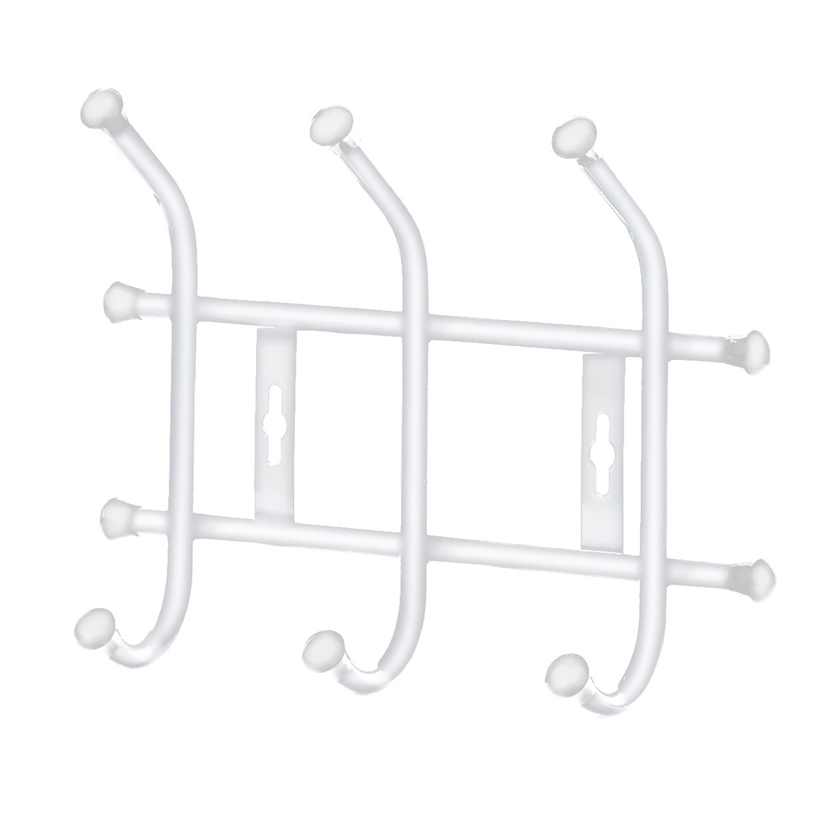 

Вешалка настенная Nika, 3 крючка, 28x21,5x8,5 см, матовый белый