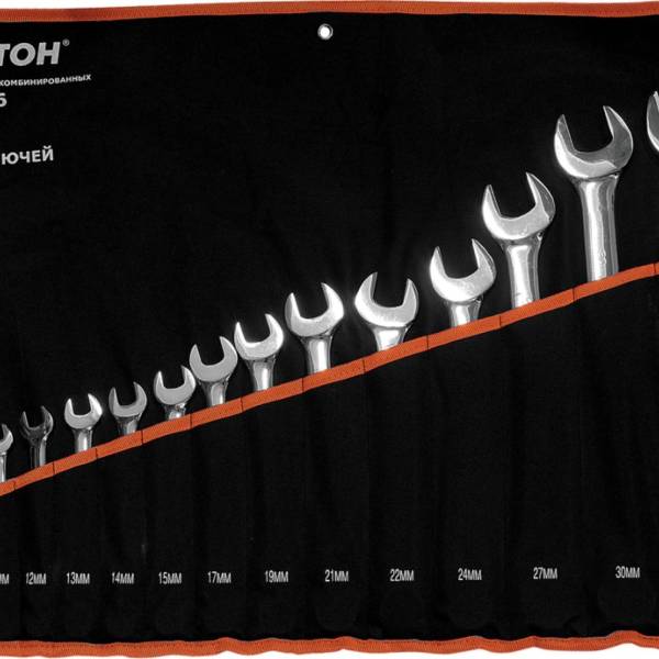 Набор комбинированных ключей 15 предметов Кратон CWS-06 2 27 03 006