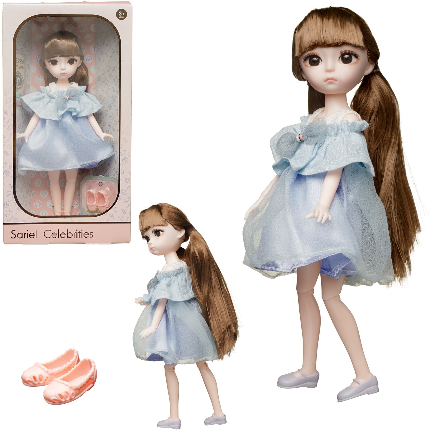 Кукла Junfa в голубом платье 25 см WJ-37773 Junfa toys