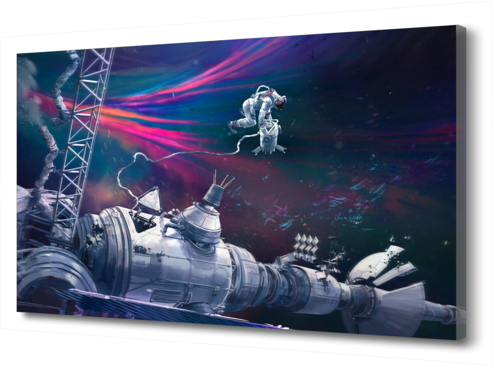 

Картина на холсте Космонавт в космосе PRC-1606 (75x50см). Натуральный холст