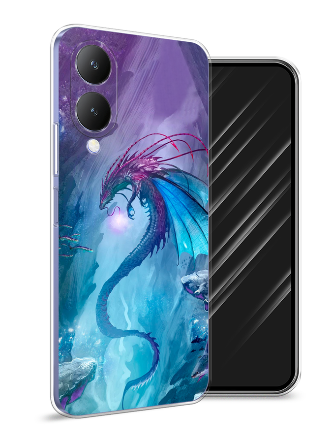 

Чехол Awog на Vivo Y17s "Водный дракон", Голубой;фиолетовый;синий, 269850-1