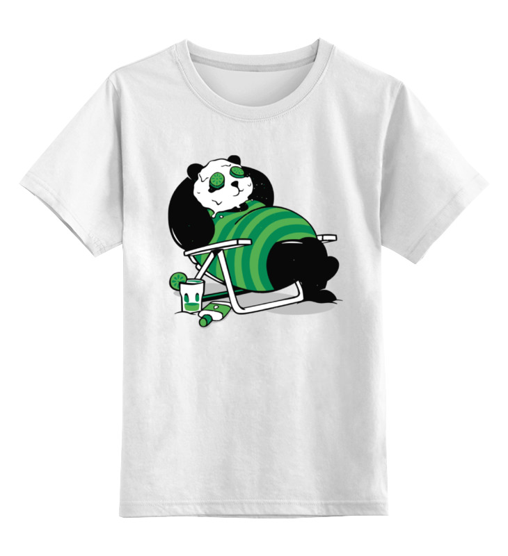 Купить Футболка детская Printio Панда (panda) цв. белый р. 164,