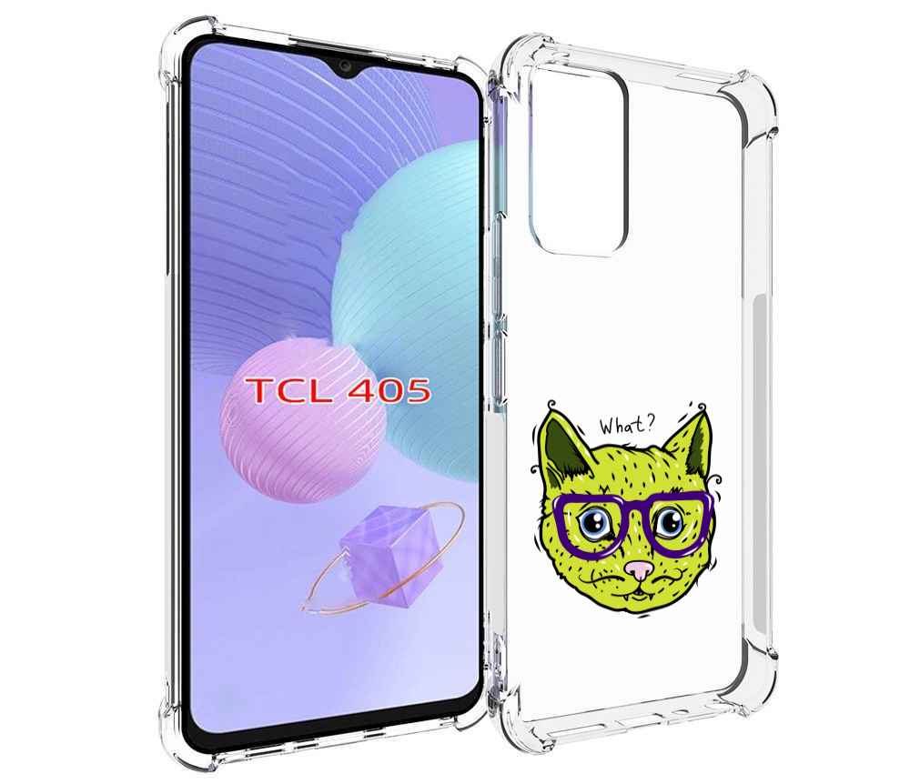 

Чехол MyPads Зеленый кот для TCL 405, Tocco