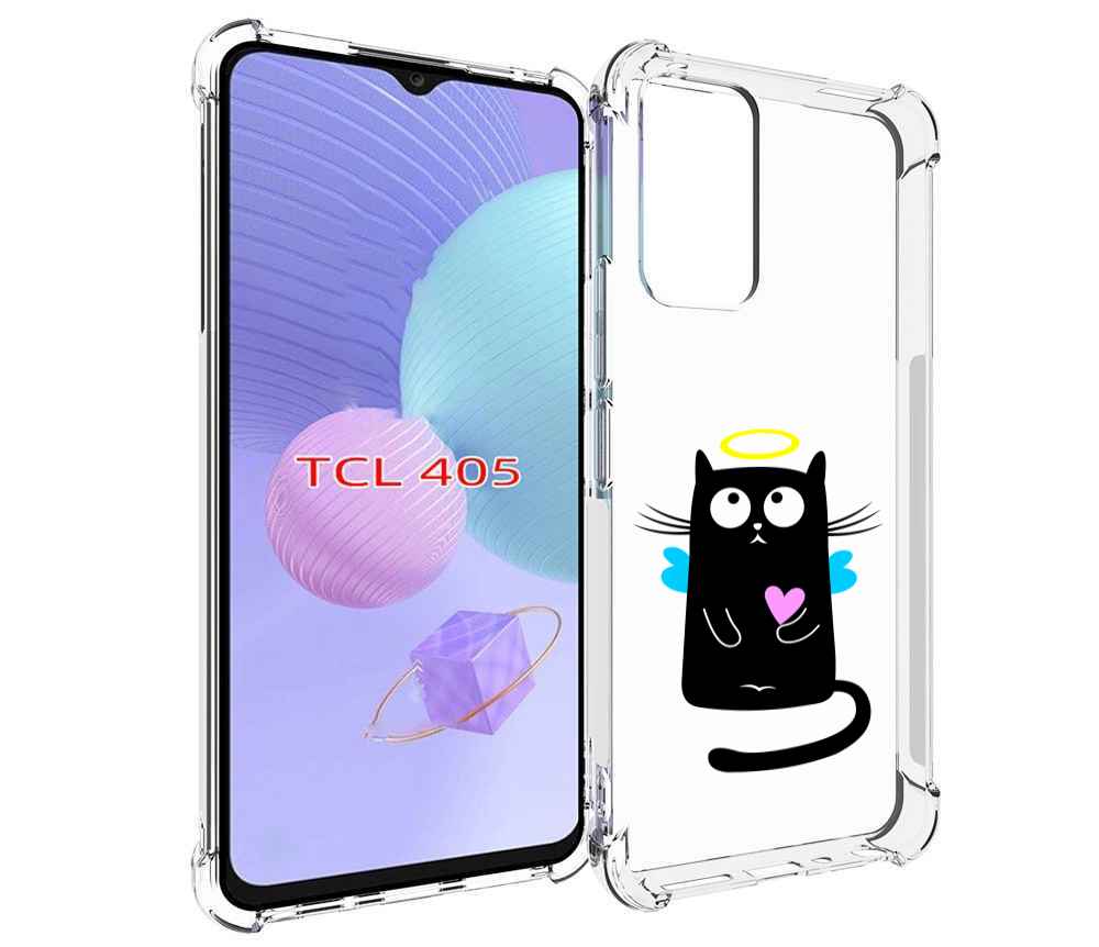

Чехол MyPads Кот ангелок для TCL 405, Tocco