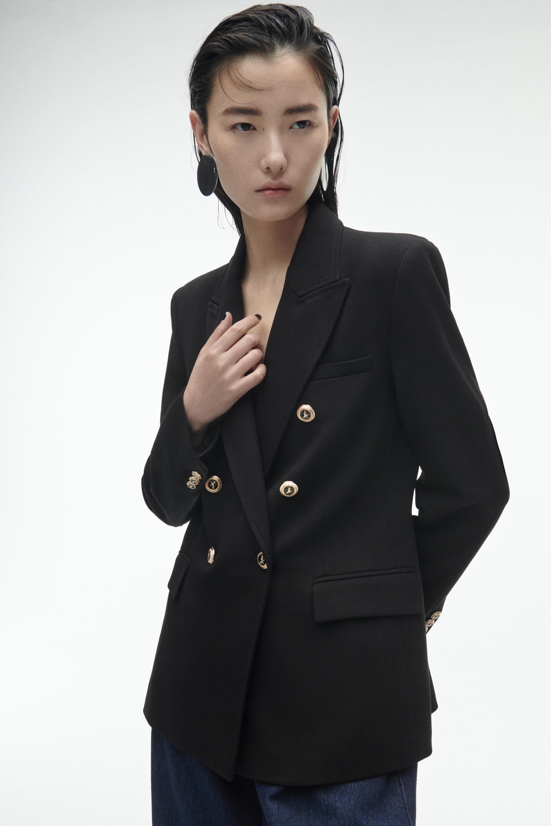 

Пиджак женский ZARA 02210646 черный M (доставка из-за рубежа), 02210646