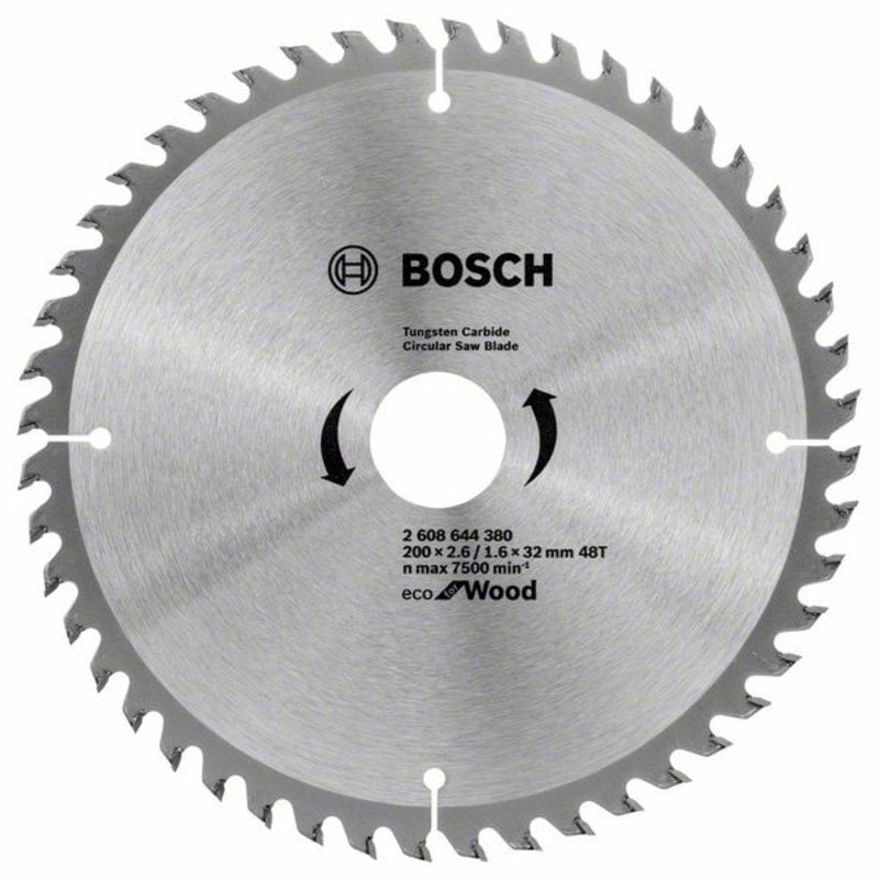 Пильный диск ECO WO 200x32-48T 2608644380 Bosch пильное полотно bosch maiz 32 epc hcs wood starlock max 1 00шт