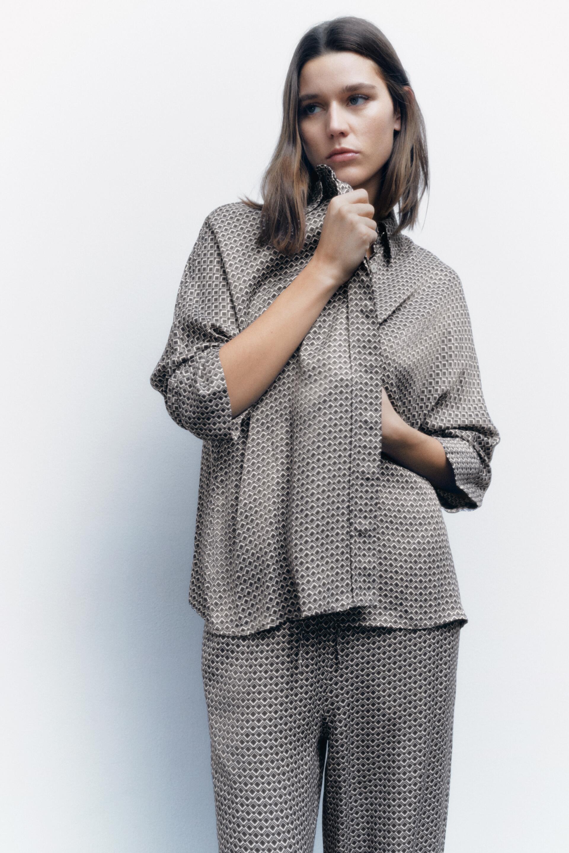 

Рубашка женская ZARA 02298054 разноцветная L (доставка из-за рубежа), Разноцветный, 02298054