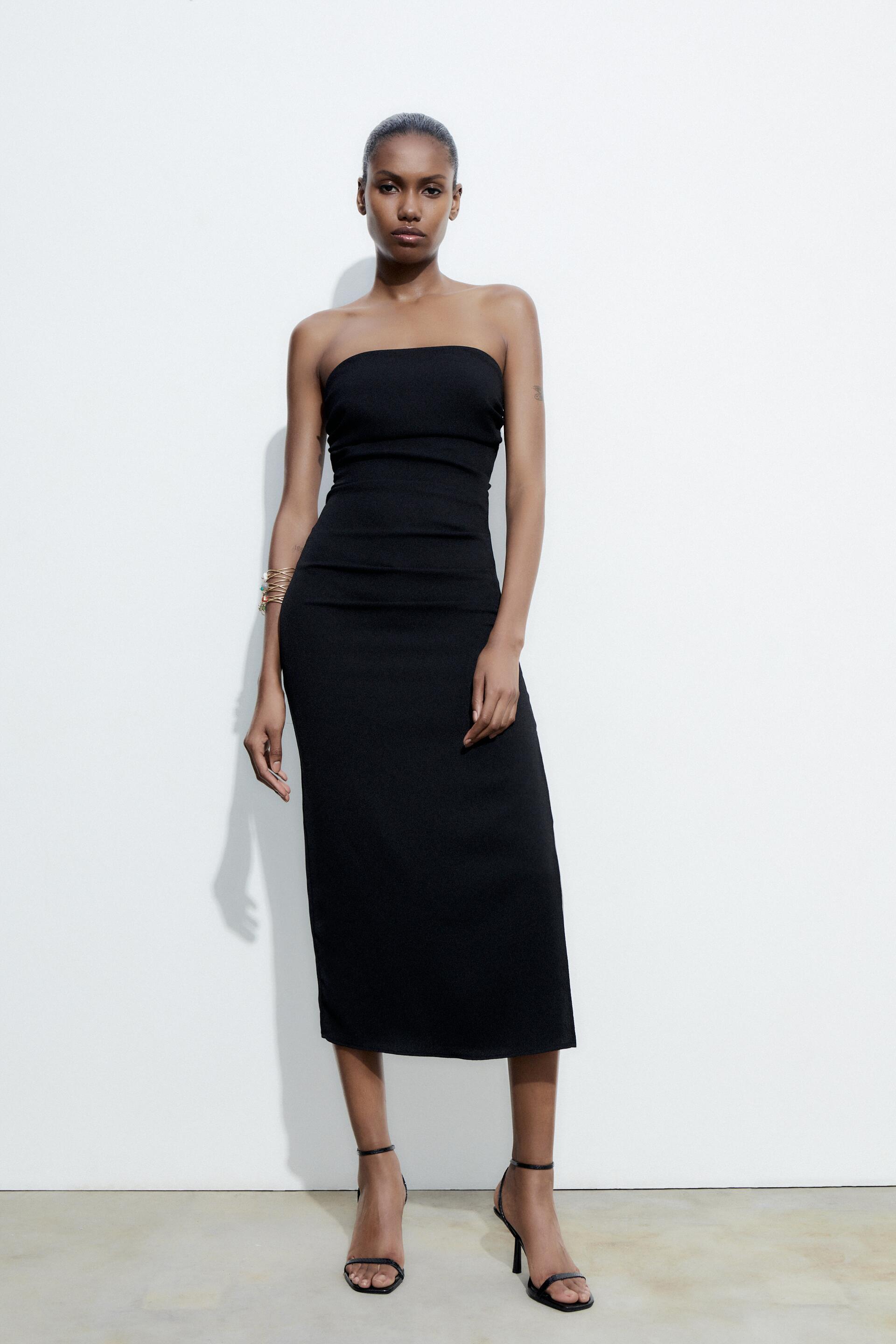 Платье женское ZARA 02298055 черное S (доставка из-за рубежа)
