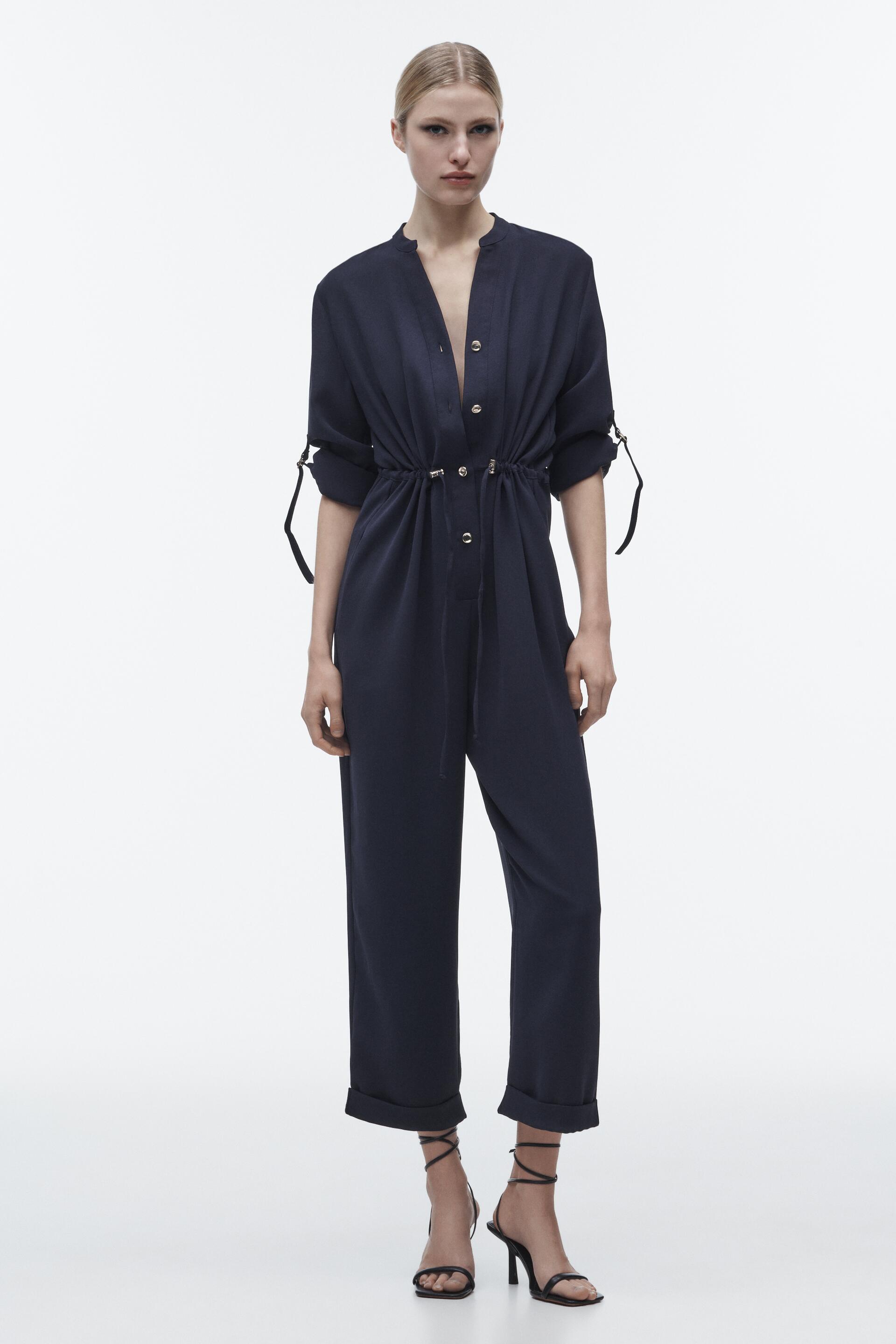 

Комбинезон женский ZARA 02298059 синий M (доставка из-за рубежа), 02298059