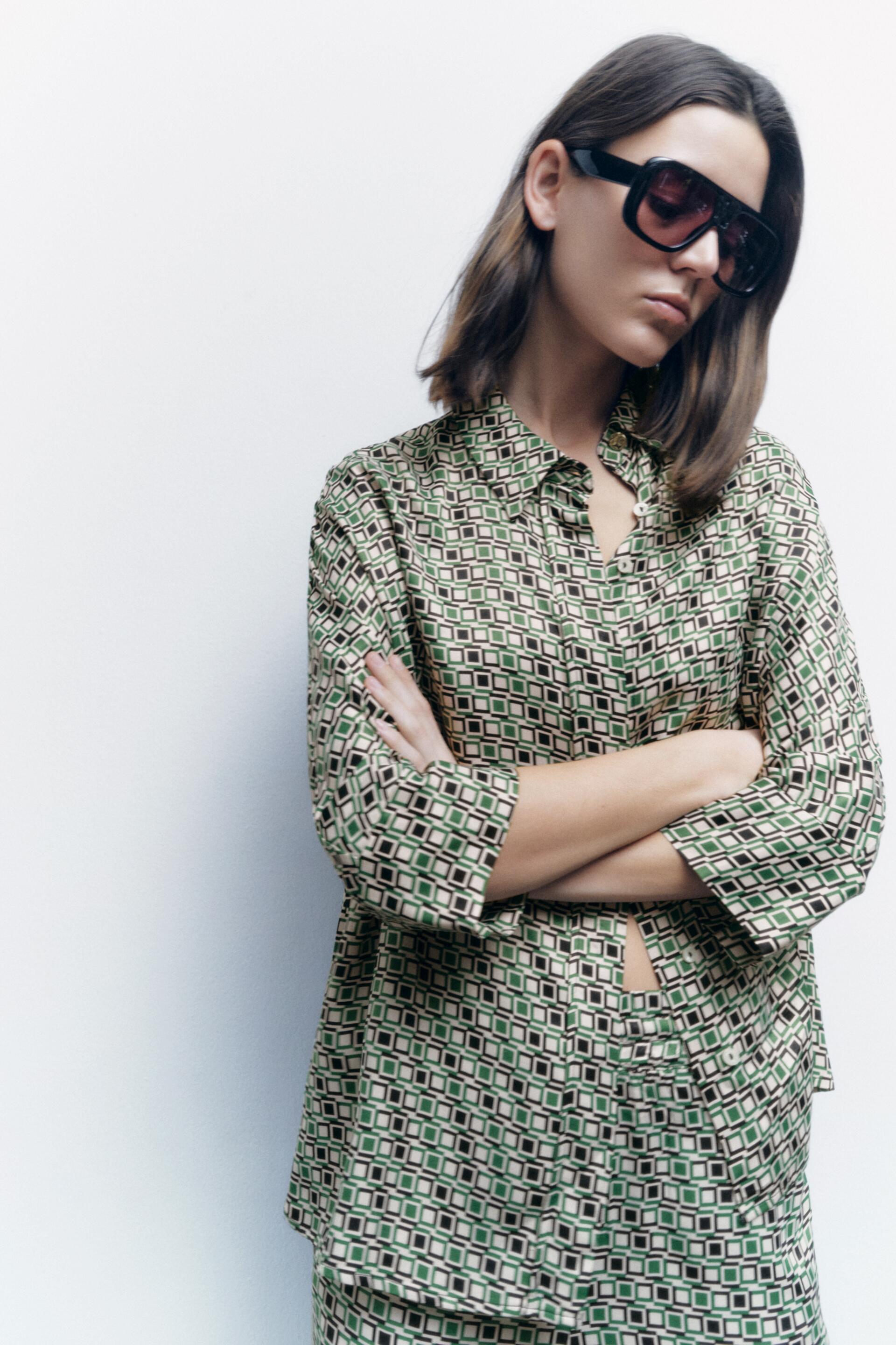 

Рубашка женская ZARA 02298062 разноцветная XL (доставка из-за рубежа), Разноцветный, 02298062