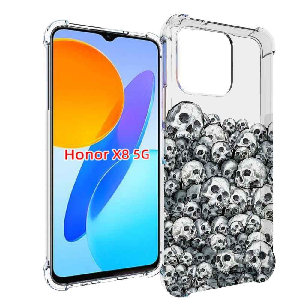 

Чехол MyPads гора из черепов для Honor X8 5G, Прозрачный, Tocco