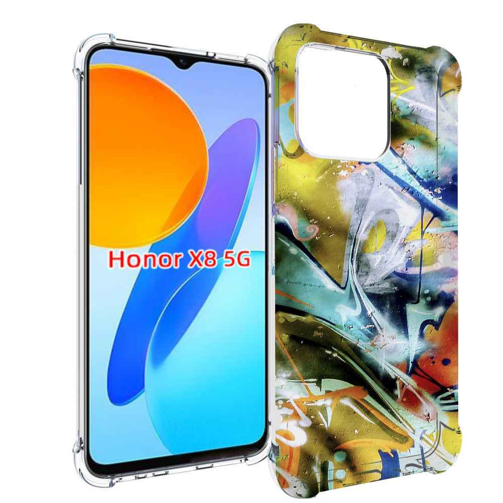 

Чехол MyPads граффити-хаос для Honor X8 5G, Прозрачный, Tocco