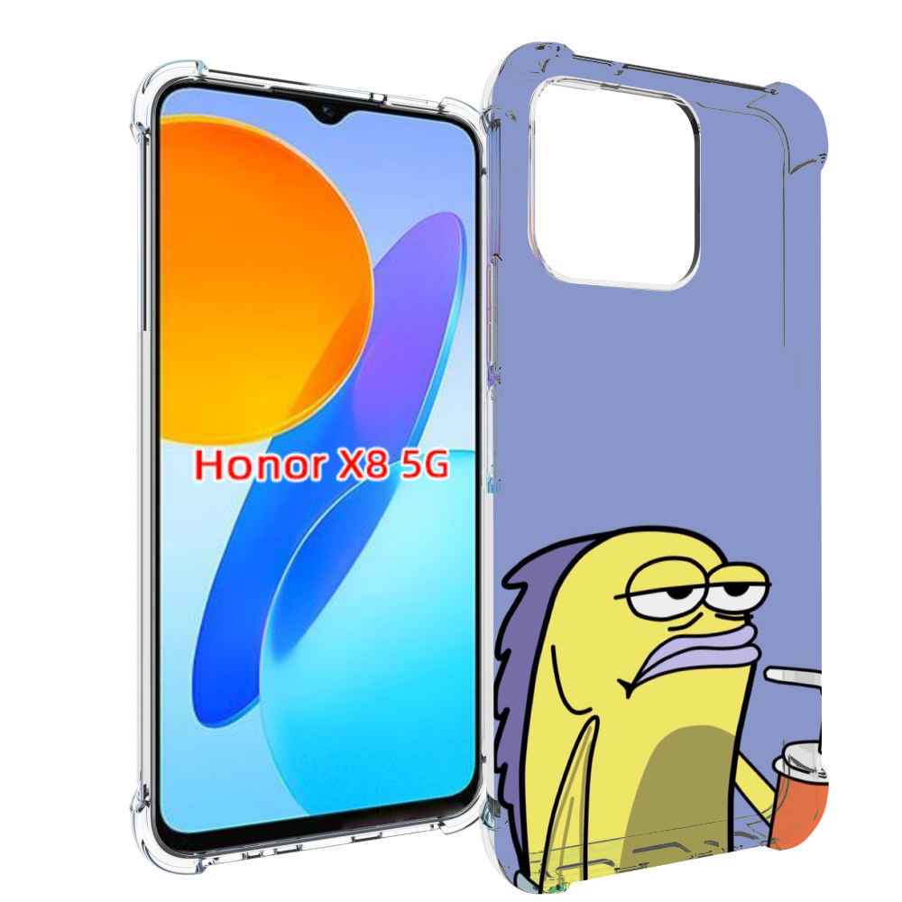 

Чехол MyPads грусная-рыба-из-спанч-боба для Honor X8 5G, Прозрачный, Tocco
