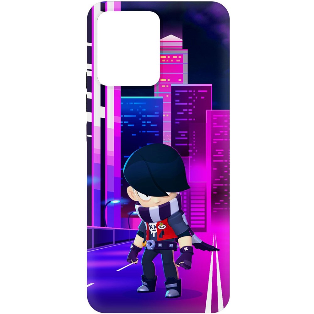 

Чехол-накладка Krutoff Soft Case Brawl Stars - Эдгар для Realme Narzo 50i Prime черный