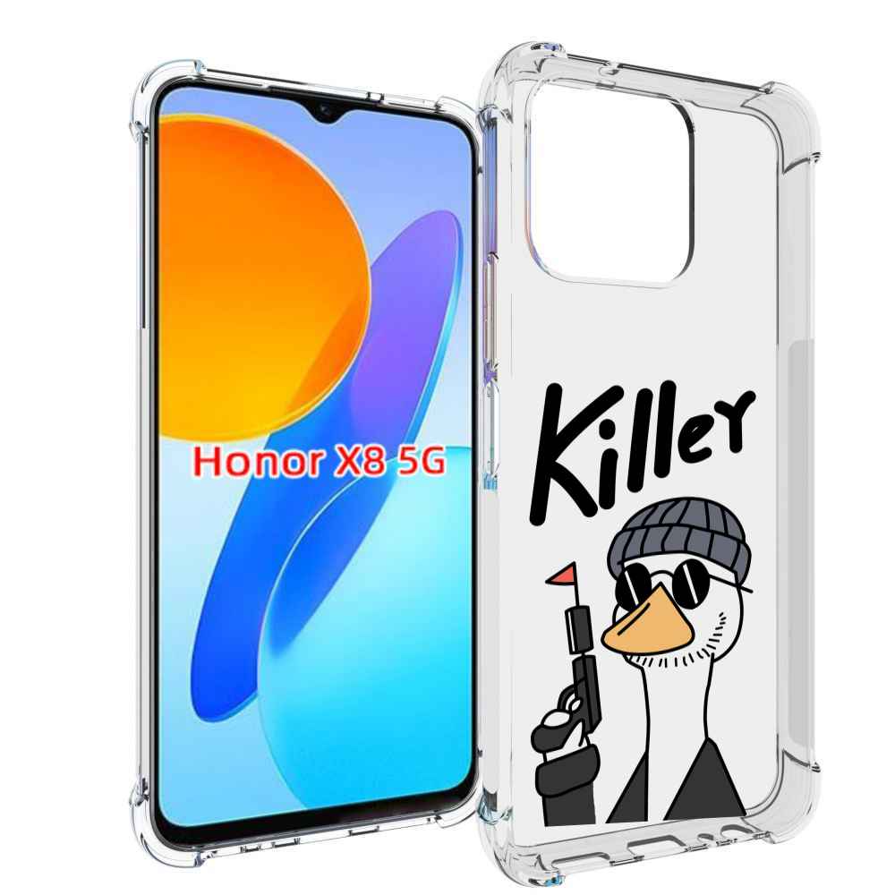 

Чехол MyPads гусь-с-пистолет для Honor X8 5G, Прозрачный, Tocco
