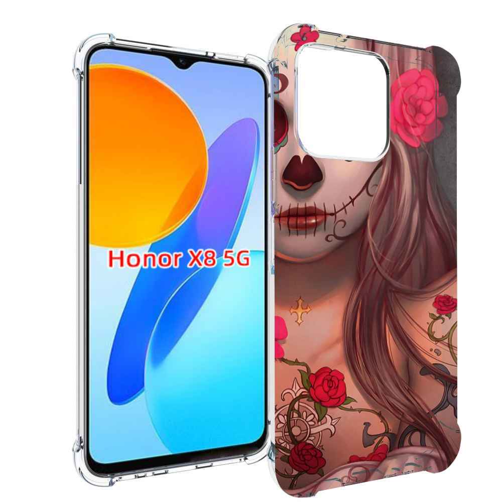 

Чехол MyPads девочка в рисунках для Honor X8 5G, Прозрачный, Tocco