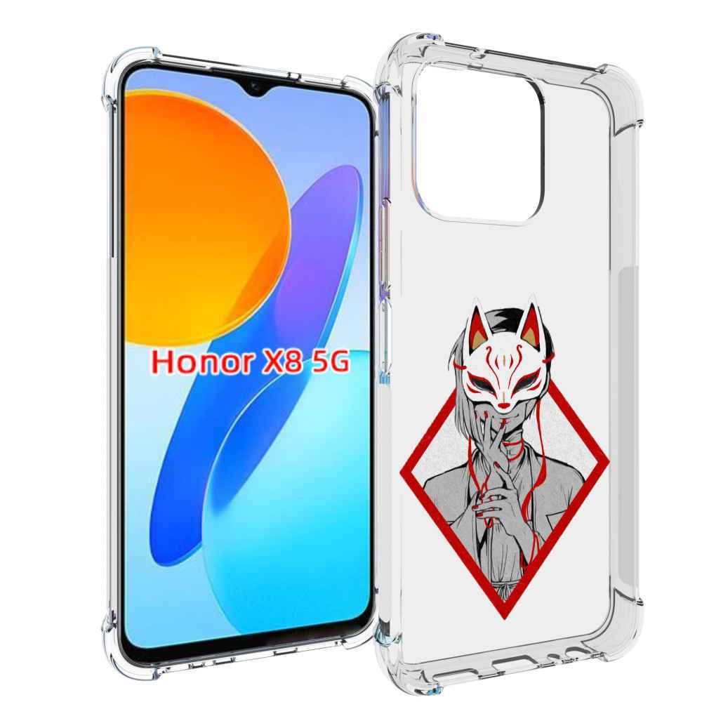 

Чехол MyPads девушка в маске япония для Honor X8 5G, Прозрачный, Tocco