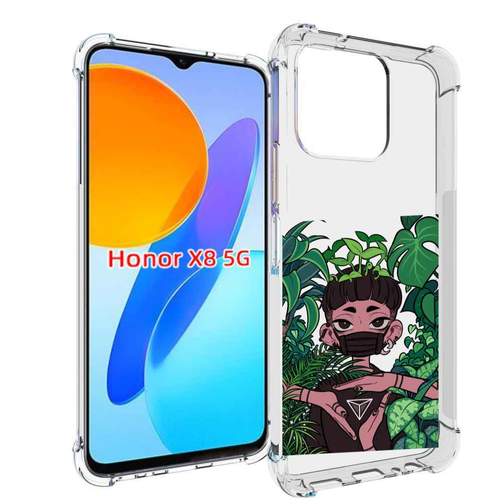 

Чехол MyPads девушка в природе женский для Honor X8 5G, Прозрачный, Tocco
