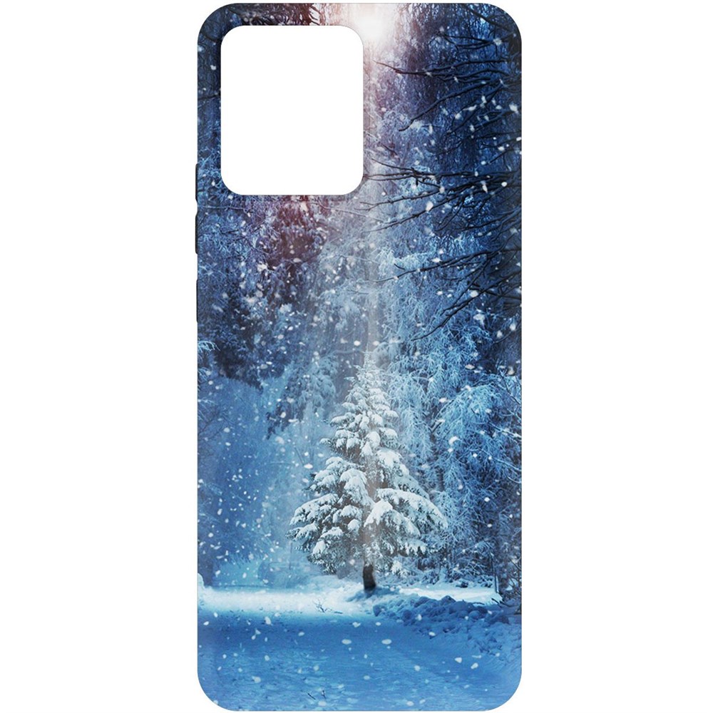 

Чехол-накладка Krutoff Soft Case Лесная ель для Realme Narzo 50i Prime черный