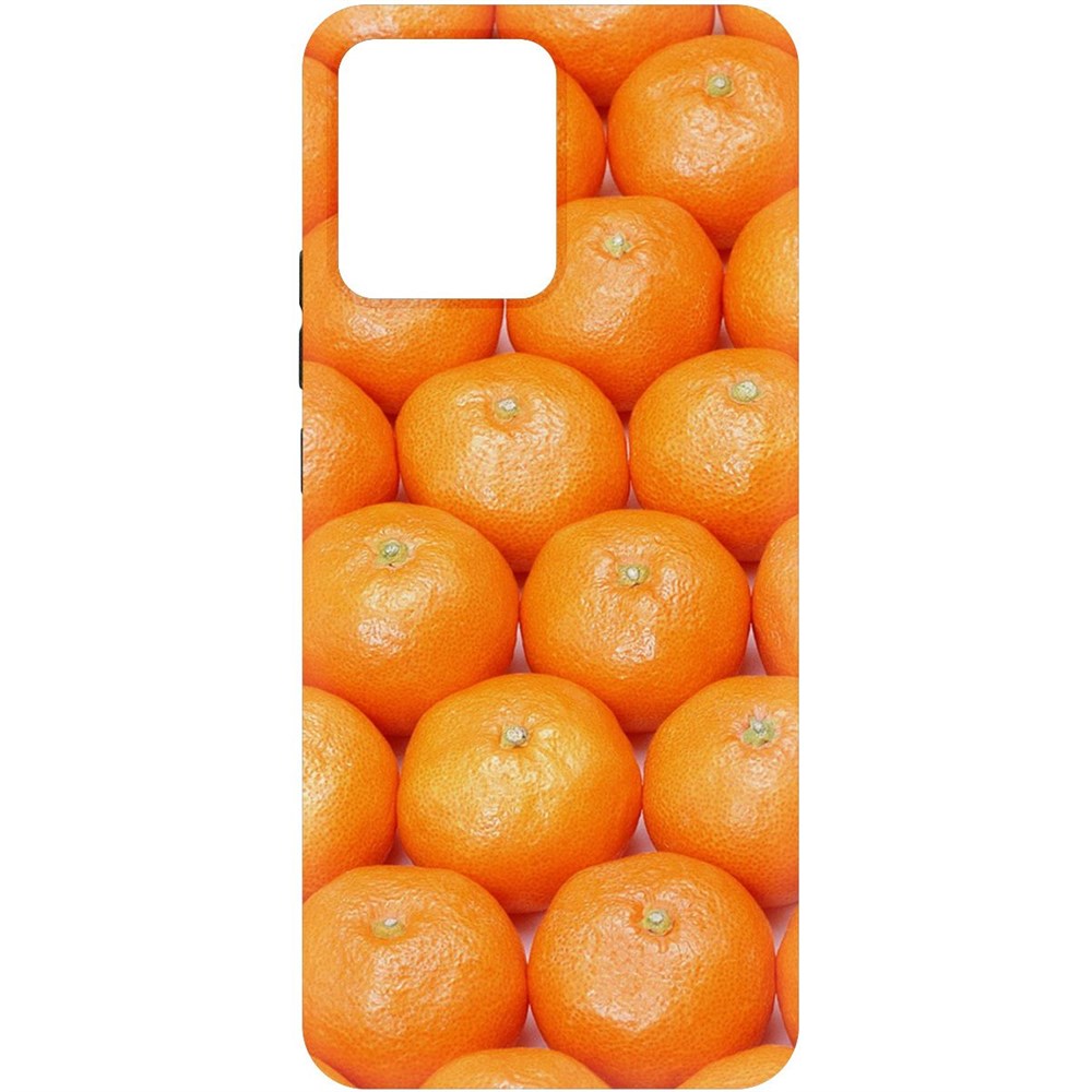 

Чехол-накладка Krutoff Soft Case Мандаринки для Realme Narzo 50i Prime черный