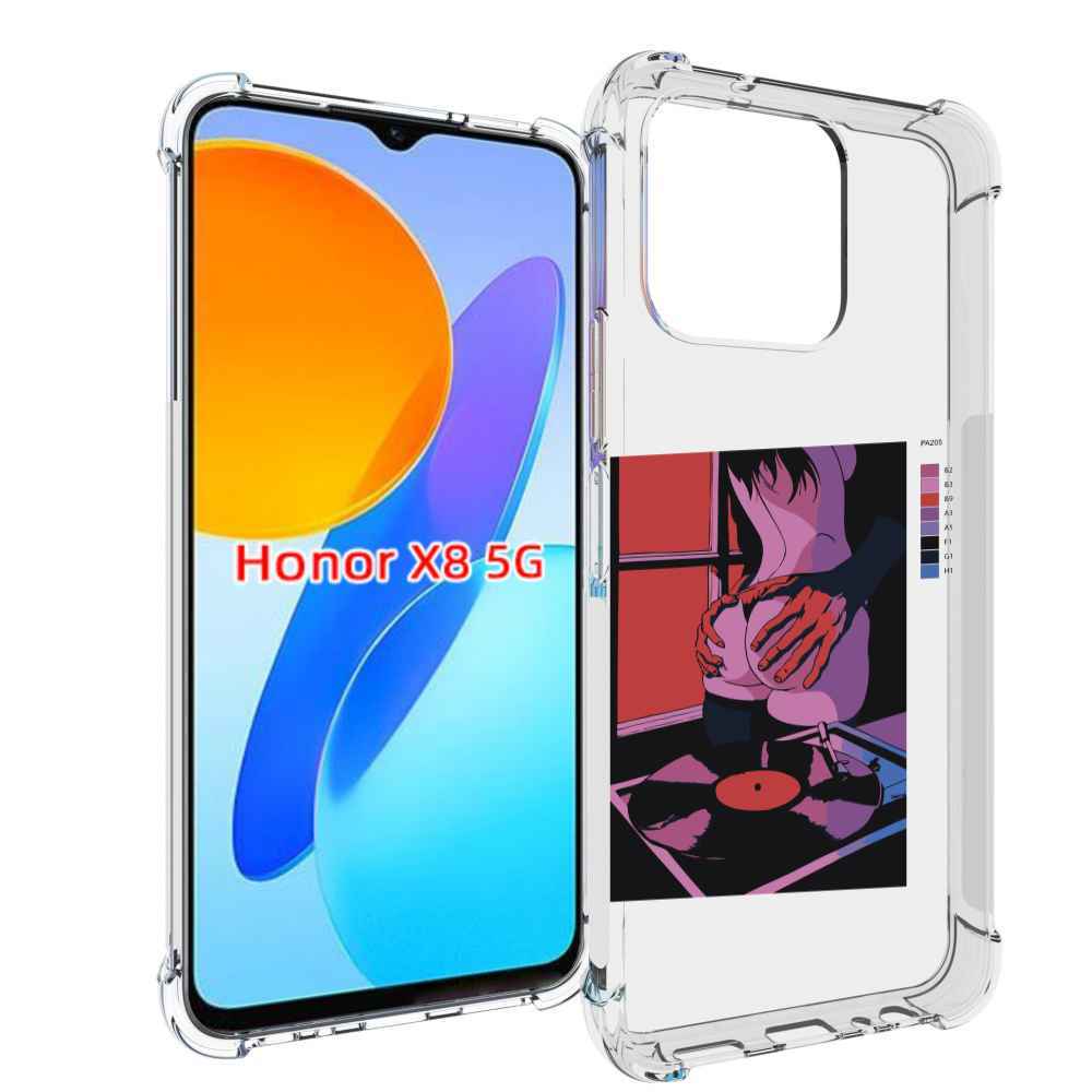 

Чехол MyPads девушка красивая сзади женский для Honor X8 5G, Прозрачный, Tocco