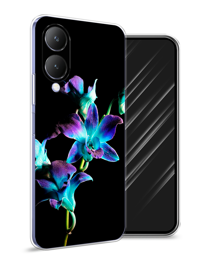 

Чехол Awog на Vivo Y17s "Синий цветок на черном", Черный;голубой;синий, 269850-1