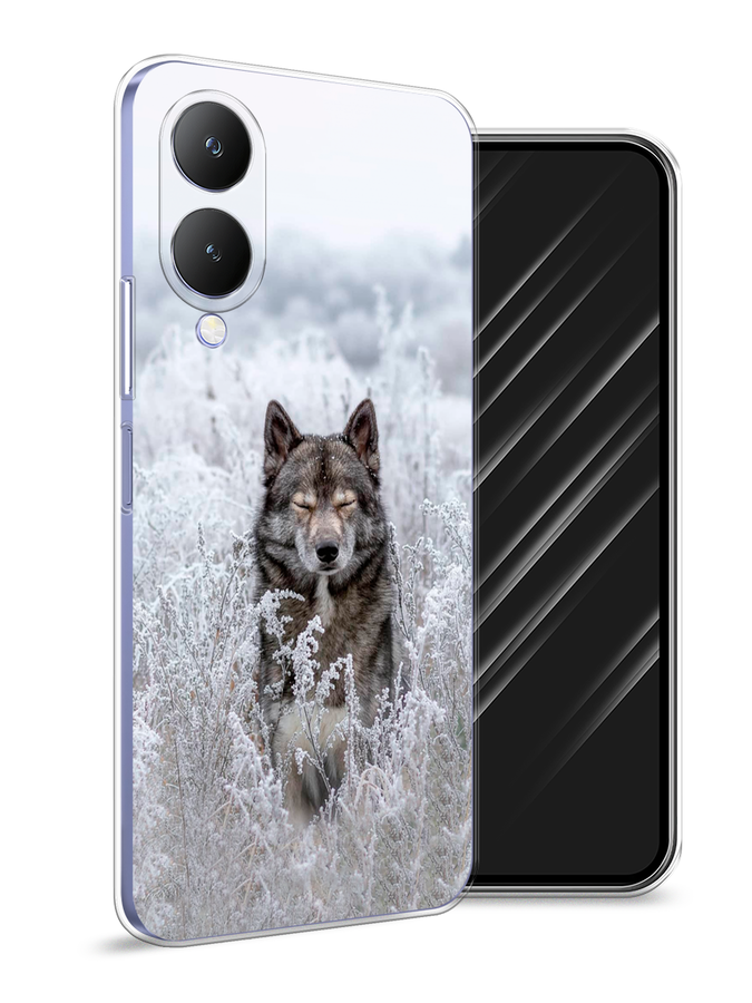 

Чехол Awog на Vivo Y17s "Волк в поле", Белый;черный, 269850-1