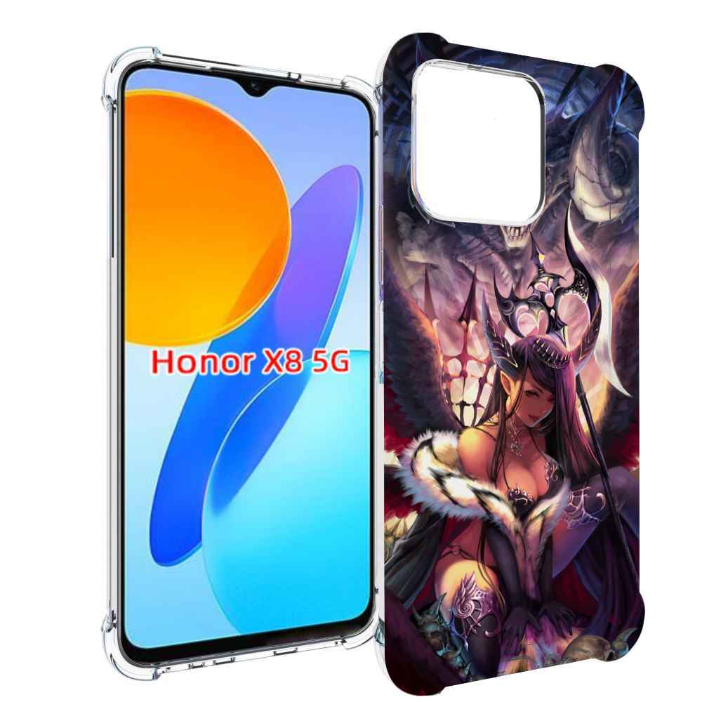 

Чехол MyPads девушка с демоном на фоне женский для Honor X8 5G, Прозрачный, Tocco