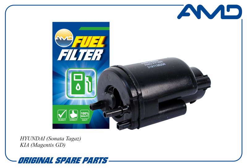 

Фильтр топливный 31911-38204 AMD.FF288 AMD для HYUNDAI Sonata Tagaz KIA Magentis GD