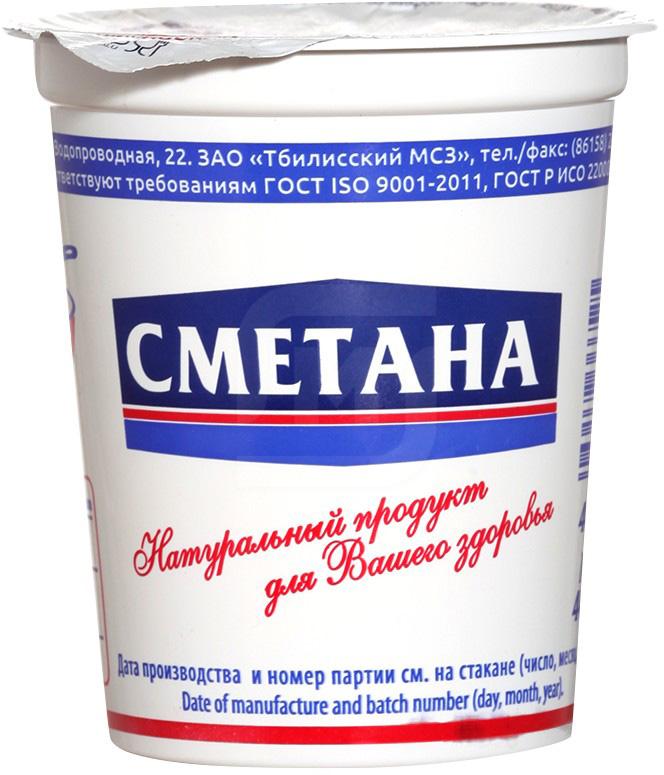 

Сметана Кубанская звездочка 15% БЗМЖ 400 г