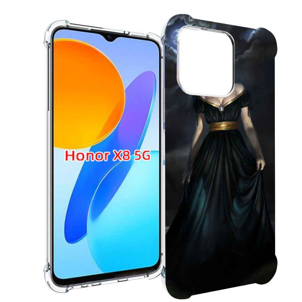 

Чехол MyPads девушка с порезом на горле женский для Honor X8 5G, Прозрачный, Tocco