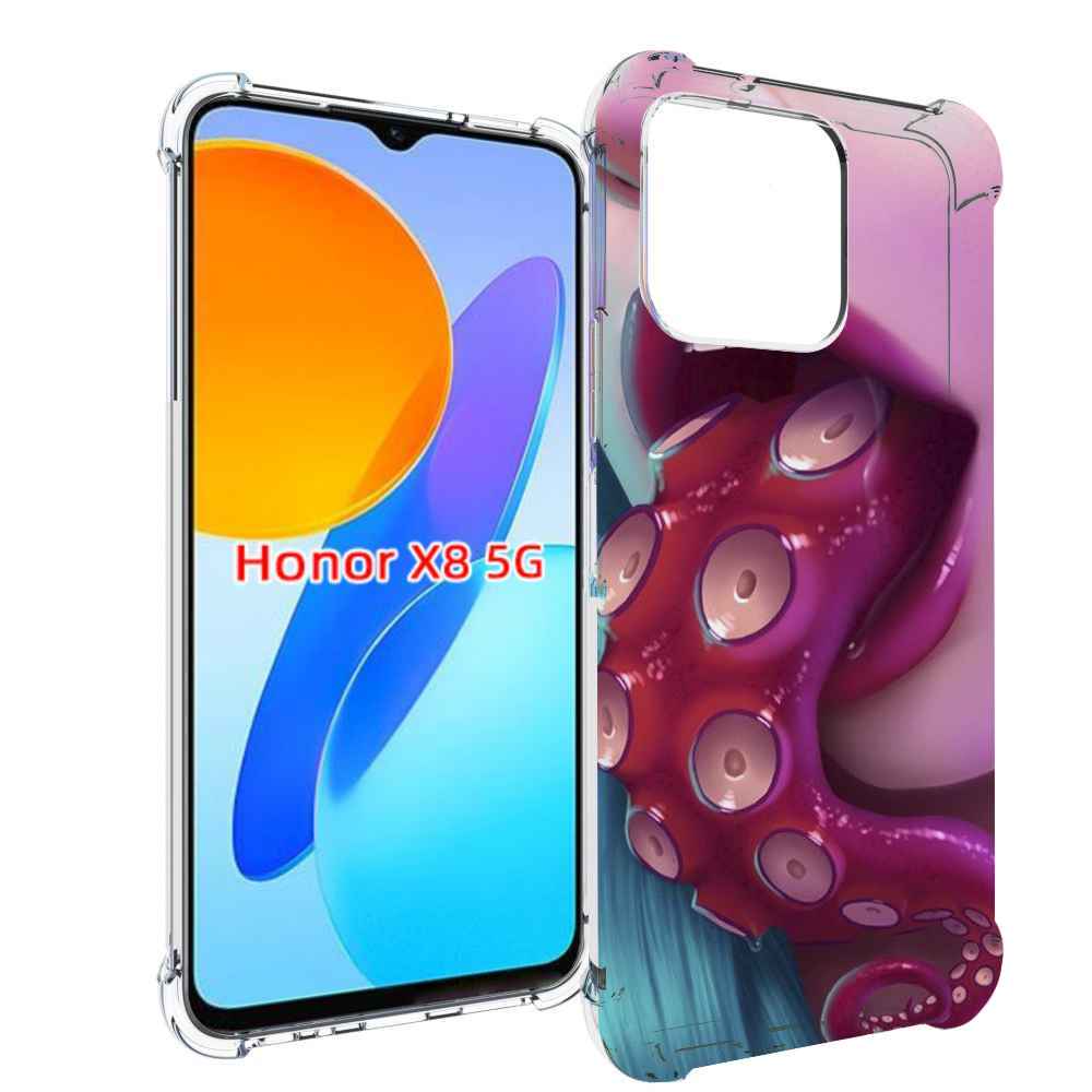 

Чехол MyPads девушка с щупальцой женский для Honor X8 5G, Прозрачный, Tocco