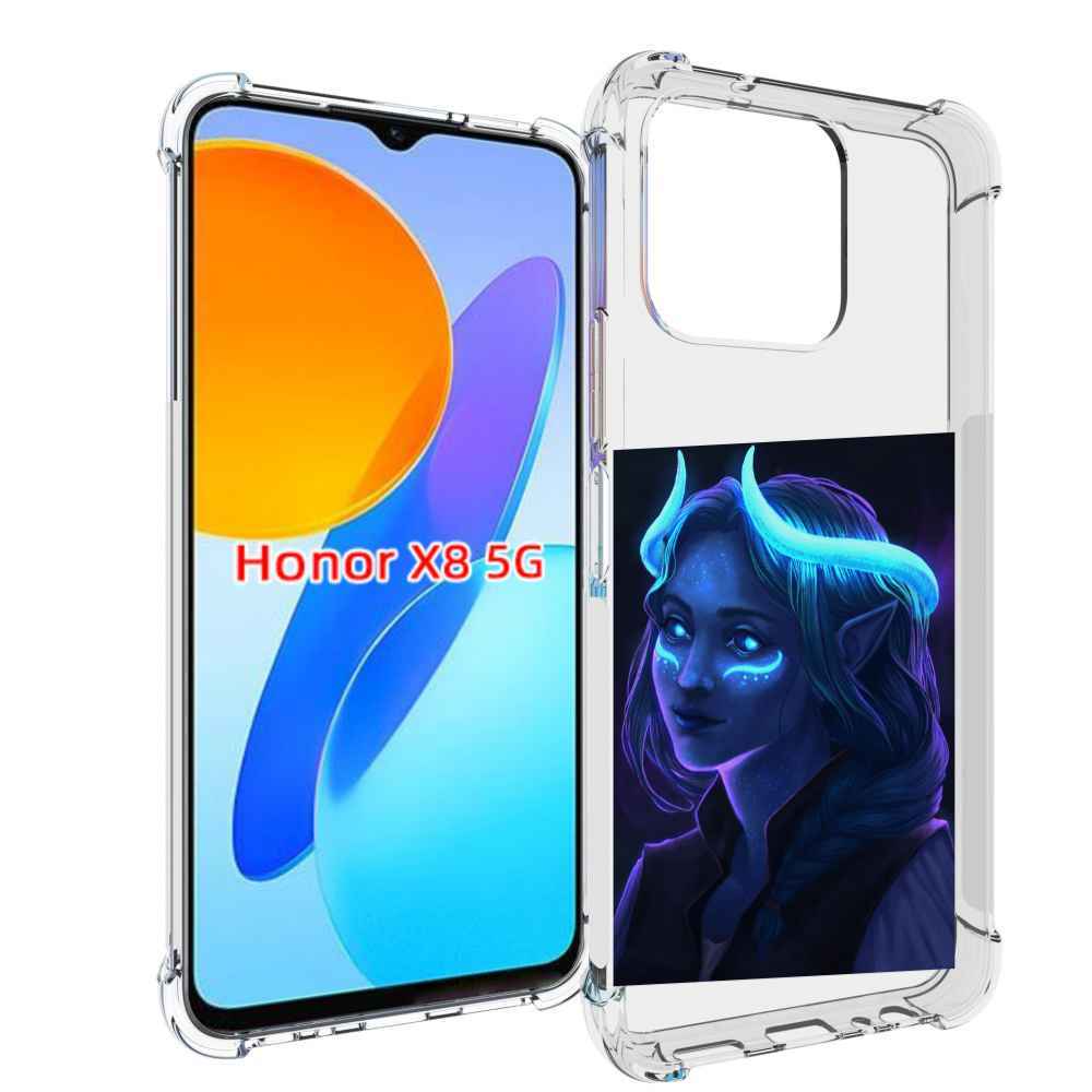 

Чехол MyPads девушка синяя ледяная женский для Honor X8 5G, Прозрачный, Tocco