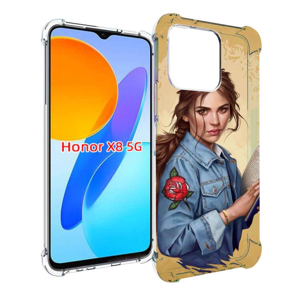 

Чехол MyPads девушка-в-бежевом-фоне для Honor X8 5G, Прозрачный, Tocco