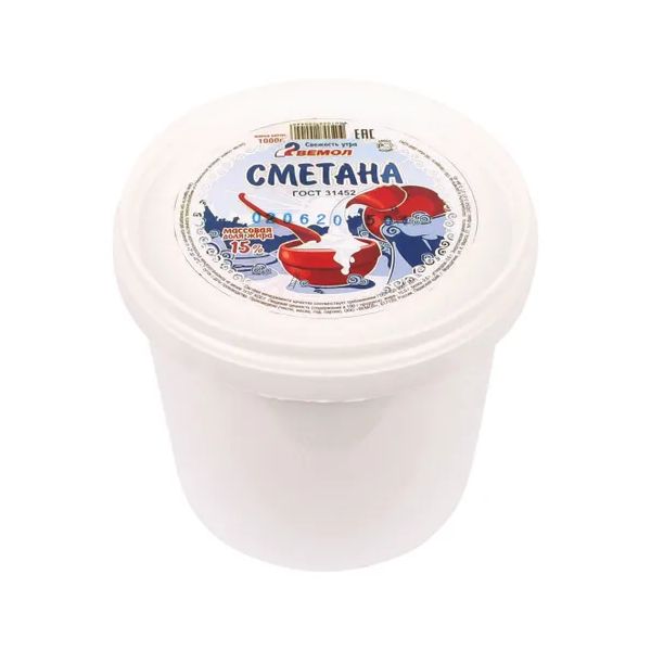 

Сметана Вемол 15% БЗМЖ 1 кг
