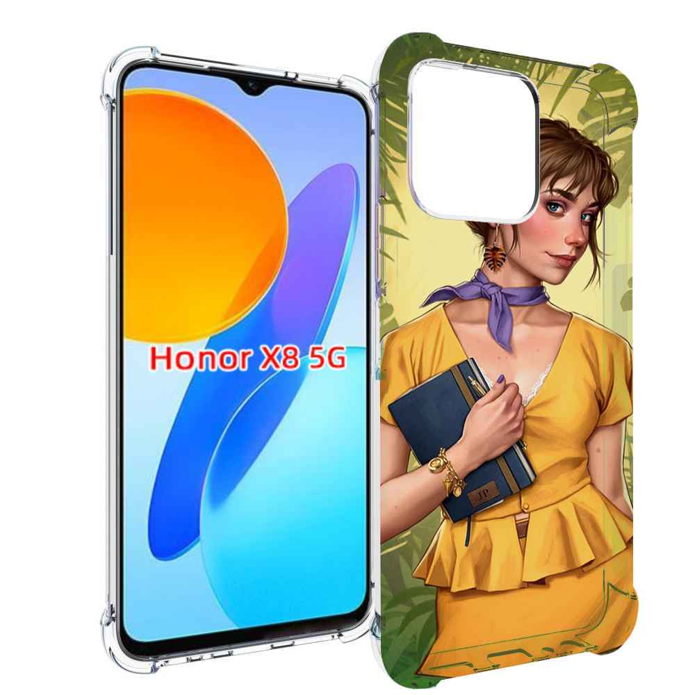 

Чехол MyPads девушка-в-зелени женский для Honor X8 5G, Прозрачный, Tocco