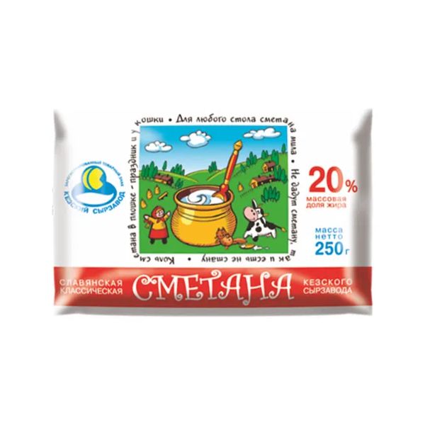 

Сметана Кезский сырзавод 20% БЗМЖ 250 г