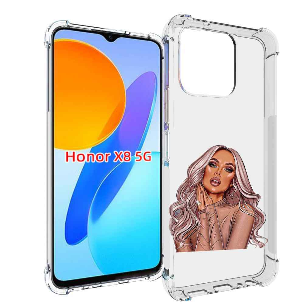 

Чехол MyPads девушка-в-коричневых-оттенках для Honor X8 5G, Прозрачный, Tocco