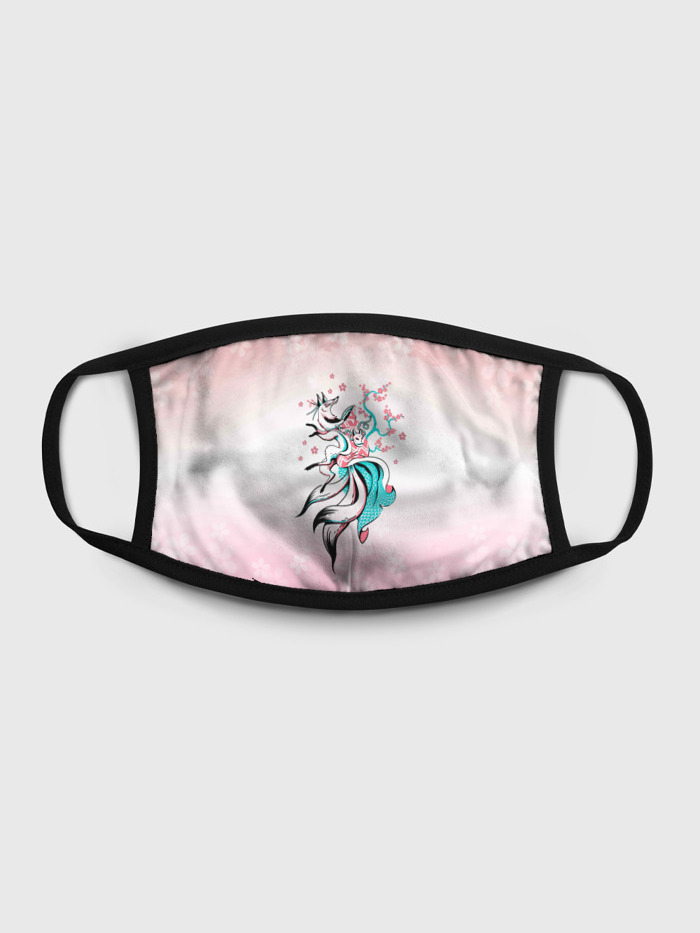

Многоразовая маска унисекс Burnettie Fox And Sakura, Разноцветный, Fox And Sakura