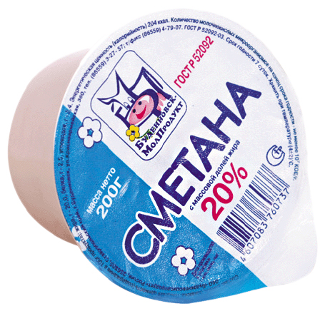 

Сметана БуденновскМолПродукт 20% БЗМЖ 400 г