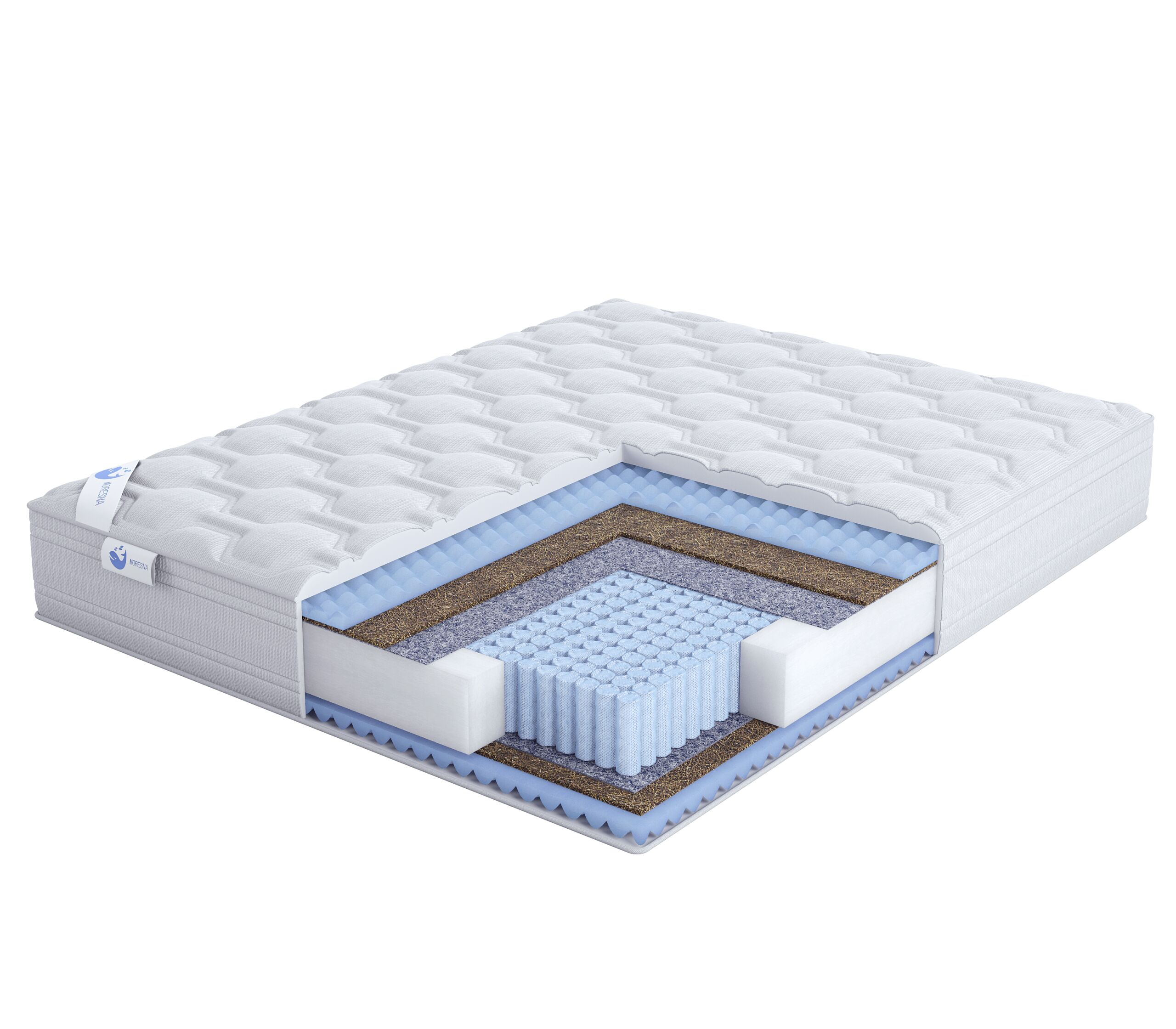 

Матрас Море Сна Эко Massage 90х180, Бежевый;белый;серый;серебристый, Massage