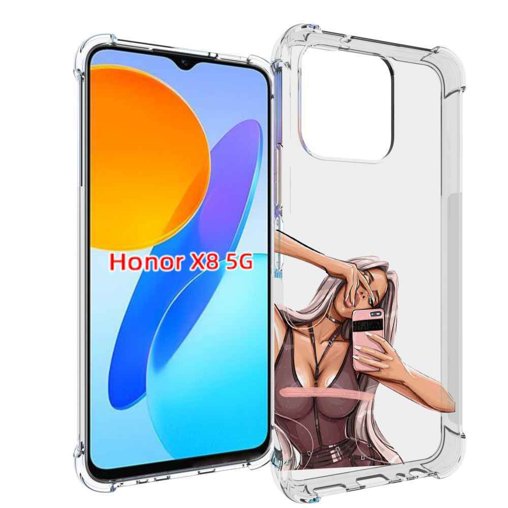 

Чехол MyPads девушка-в-прозрачной-одежде для Honor X8 5G, Прозрачный, Tocco