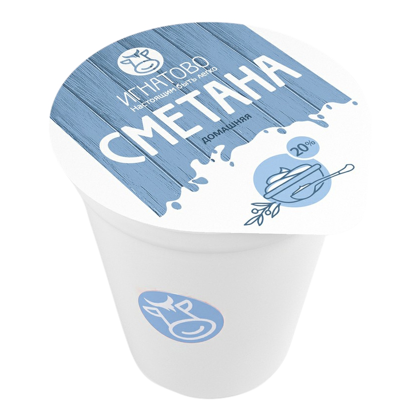 

Сметана Игнатово термостатная 20% 200 г
